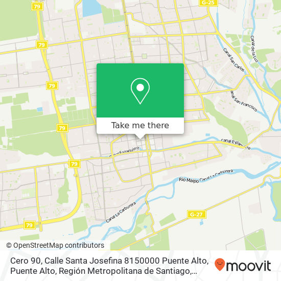 Cero 90, Calle Santa Josefina 8150000 Puente Alto, Puente Alto, Región Metropolitana de Santiago map