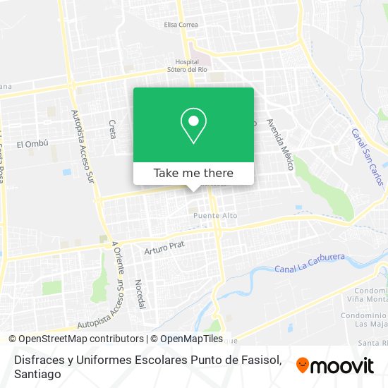 Mapa de Disfraces y Uniformes Escolares Punto de Fasisol