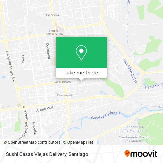 Sushi Casas Viejas Delivery map