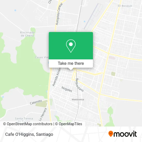 Cafe O'Higgins map