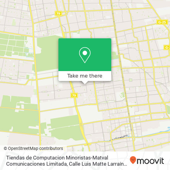 Tiendas de Computacion Minoristas-Matval Comunicaciones Limitada, Calle Luis Matte Larraín 1797 8150000 Puente Alto, Puente Alto, Región Metropolitana de Santiago map