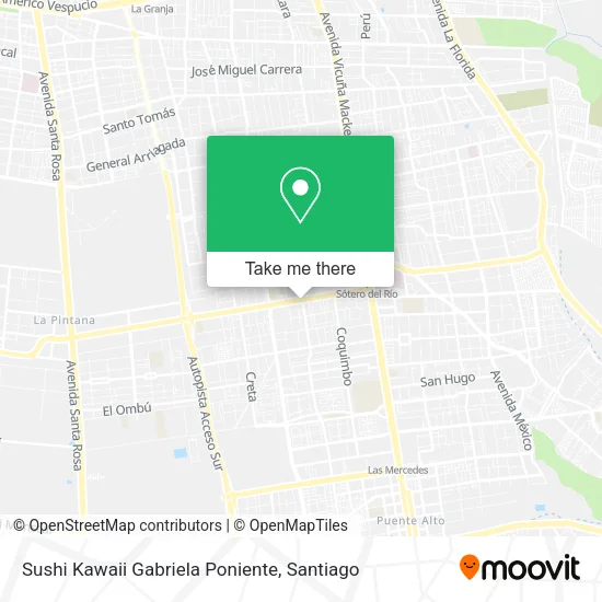 Sushi Kawaii Gabriela Poniente map