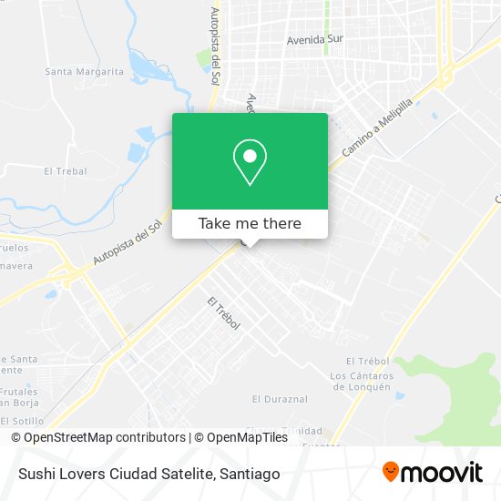 Sushi Lovers Ciudad Satelite map