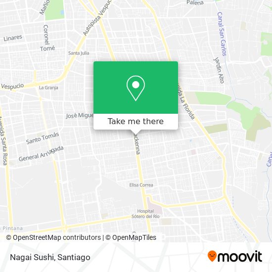 Mapa de Nagai Sushi