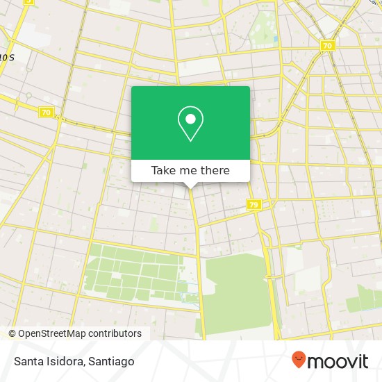 Mapa de Santa Isidora, Avenida Santa Rosa 8780000 La Granja, La Granja, Región Metropolitana de Santiago