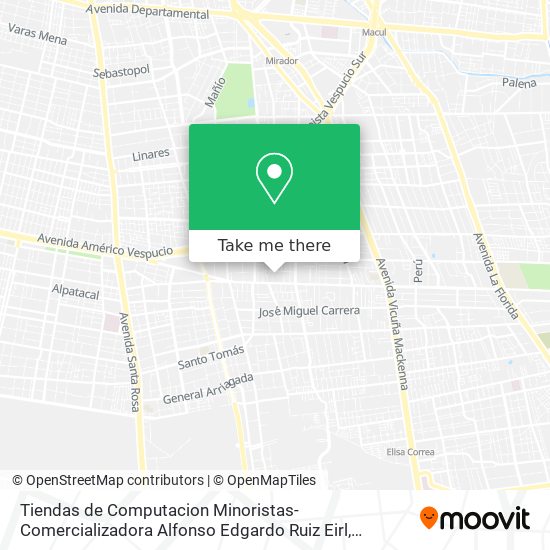 Mapa de Tiendas de Computacion Minoristas-Comercializadora Alfonso Edgardo Ruiz Eirl