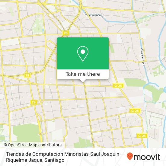 Mapa de Tiendas de Computacion Minoristas-Saul Joaquin Riquelme Jaque, Avenida Vicuña Mackenna Poniente 9705 8240000 La Florida, La Florida, Región Metropolitana de Santi