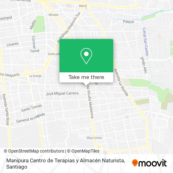 Mapa de Manipura Centro de Terapias y Almacén Naturista