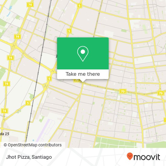 Mapa de Jhot Pizza, Avenida Américo Vespucio 7970000 La Cisterna, La Cisterna, Región Metropolitana de Santiago