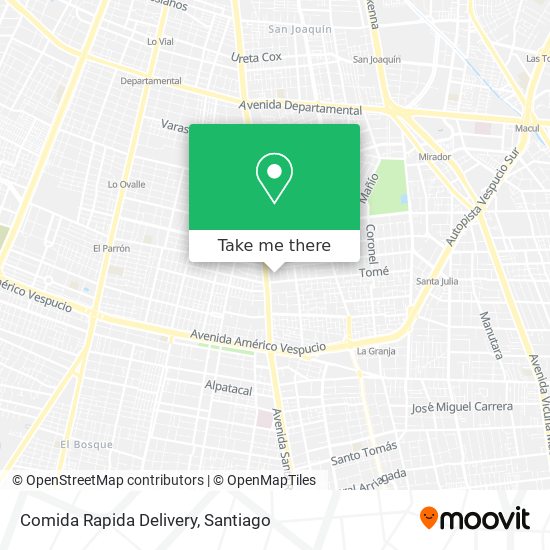 Comida Rapida Delivery map
