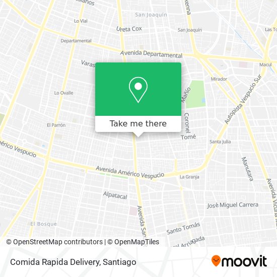 Mapa de Comida Rapida Delivery