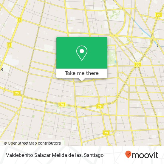 Valdebenito Salazar Melida de las, Avenida Combarbalá 175 La Granja, La Granja, Región Metropolitana de Santiago map