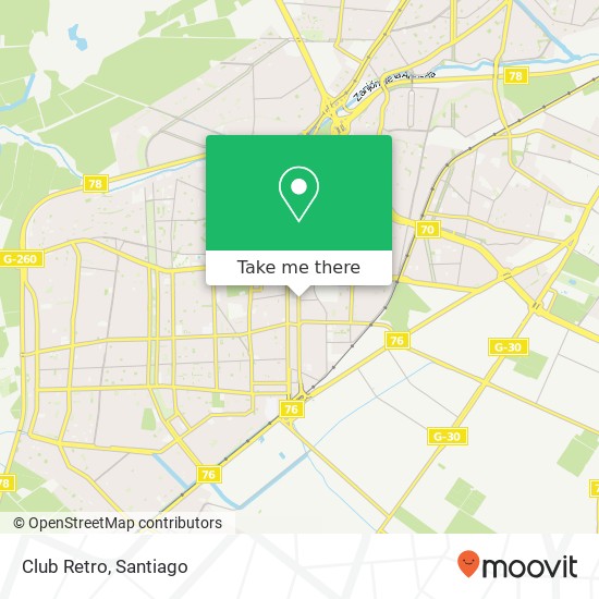 Mapa de Club Retro, Calle Alberto Llona 9250000 Maipú, Maipú, Región Metropolitana de Santiago