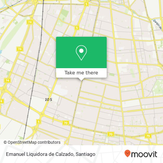 Emanuel Liquidora de Calzado, Avenida Gran Avenida José Miguel Carrera 6467 7970000 La Cisterna, La Cisterna, Región Metropolitan map