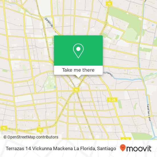 Terrazas 14 Vickunna Mackena La Florida, Calle Froilán Roa 8240000 La Florida, La Florida, Región Metropolitana de Santiago map