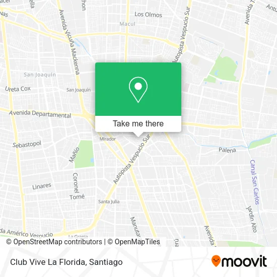 Club Vive La Florida map