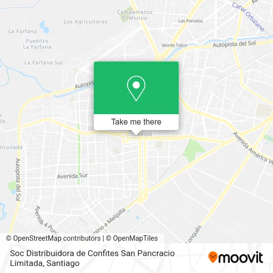 Soc Distribuidora de Confites San Pancracio Limitada map