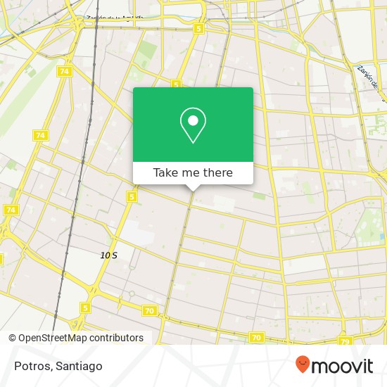 Mapa de Potros, Avenida Gran Avenida José Miguel Carrera 8900000 San Miguel, San Miguel, Región Metropolitana de Sa