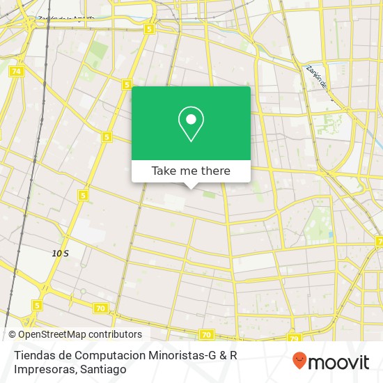 Tiendas de Computacion Minoristas-G & R Impresoras, Calle Santa Clara 5975 8900000 San Miguel, San Miguel, Región Metropolitana de Santiago map