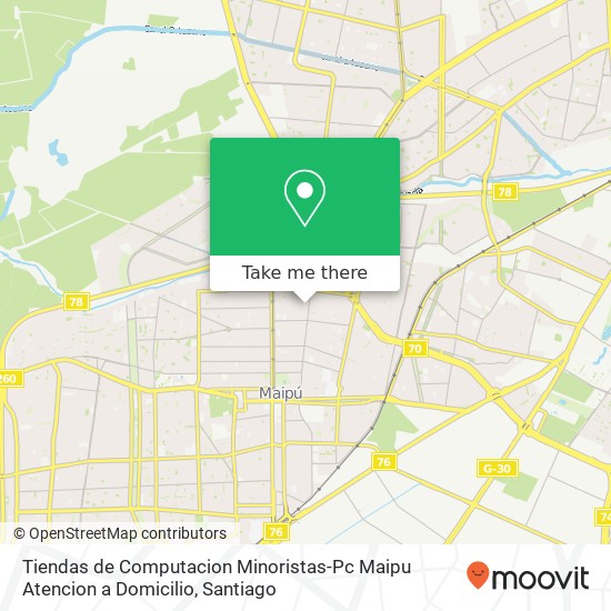 Tiendas de Computacion Minoristas-Pc Maipu Atencion a Domicilio, Pasaje Los Ciruelos 3173 9250000 Maipú, Maipú, Región Metropolitana de Santiago map