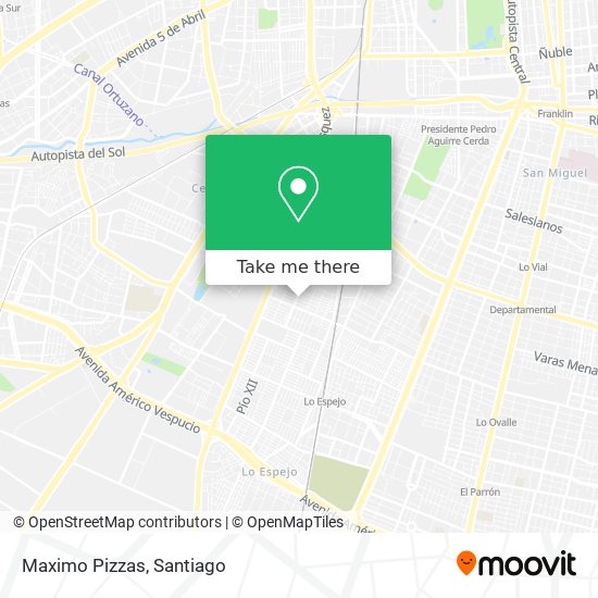 Maximo Pizzas map