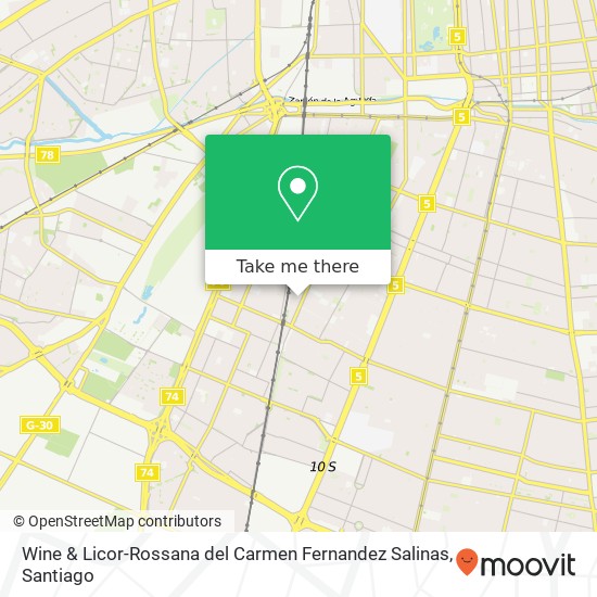 Mapa de Wine & Licor-Rossana del Carmen Fernandez Salinas