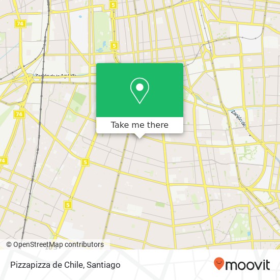 Pizzapizza de Chile, Avenida Berlín 8900000 San Miguel, San Miguel, Región Metropolitana de Santiago map
