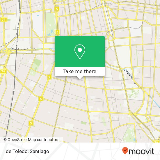 de Toledo, Calle Álvarez de Toledo 789 8900000 Barrio San Miguel, San Miguel, Región Metropolitana de Santiago map