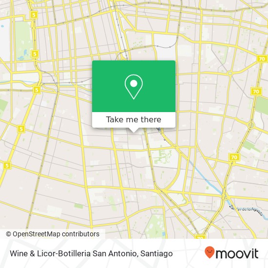 Mapa de Wine & Licor-Botilleria San Antonio