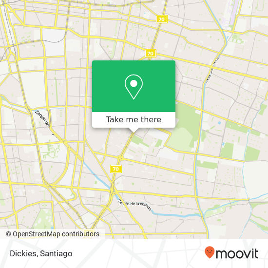 Mapa de Dickies, Avenida Américo Vespucio 7910000 Peñalolén, Peñalolén, Región Metropolitana de Santiago