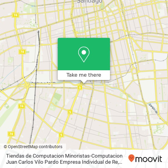 Tiendas de Computacion Minoristas-Computacion Juan Carlos Vilo Pardo Empresa Individual de Re, Avenida Isabel Riquelme 1459 8900000 El Llano, San Miguel, Región Metropolitana de Santiago map