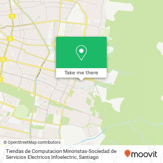 Mapa de Tiendas de Computacion Minoristas-Sociedad de Servicios Electricos Infoelectric, Calle El Abanico 7910000 Peñalolén, Peñalolén, Región Metropolitana de Santiago