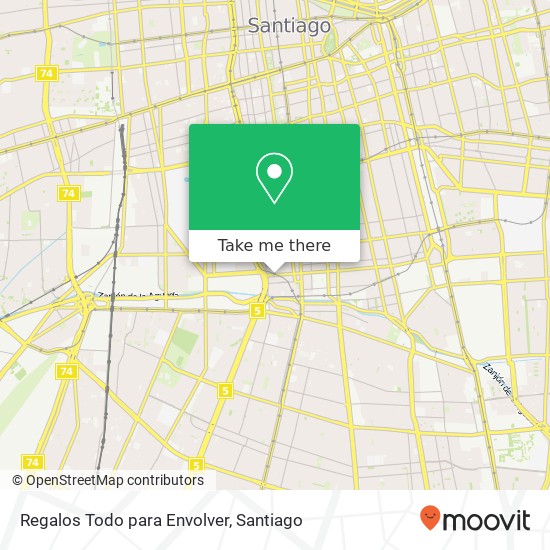 Mapa de Regalos Todo para Envolver, Calle Franklin 8320000 Huemul, Santiago, Región Metropolitana de Santiago