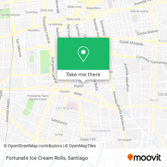 Fortunato Ice Cream Rolls map