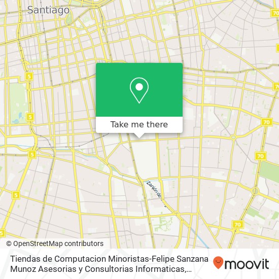 Tiendas de Computacion Minoristas-Felipe Sanzana Munoz Asesorias y Consultorias Informaticas, Pasaje Rodrigo de Araya 1242 7750000 Zañartu, Ñuñoa, Región Metropolitana de Santiago map