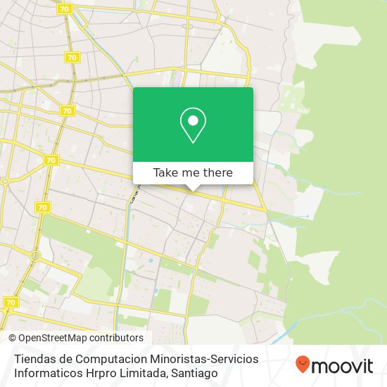 Mapa de Tiendas de Computacion Minoristas-Servicios Informaticos Hrpro Limitada, Avenida Grecia 7910000 Peñalolén, Peñalolén, Región Metropolitana de Santiago