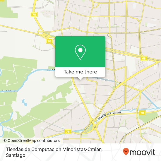 Mapa de Tiendas de Computacion Minoristas-Cmlan, Calle San Juan de la Cruz 5473 9250000 Maipú, Maipú, Región Metropolitana de Santiago