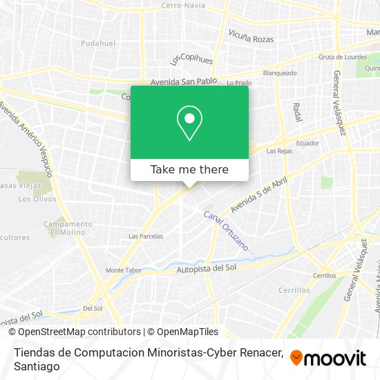 Mapa de Tiendas de Computacion Minoristas-Cyber Renacer