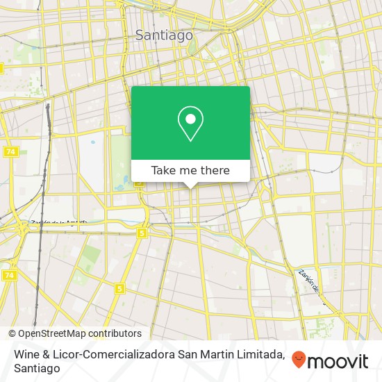 Wine & Licor-Comercializadora San Martin Limitada map