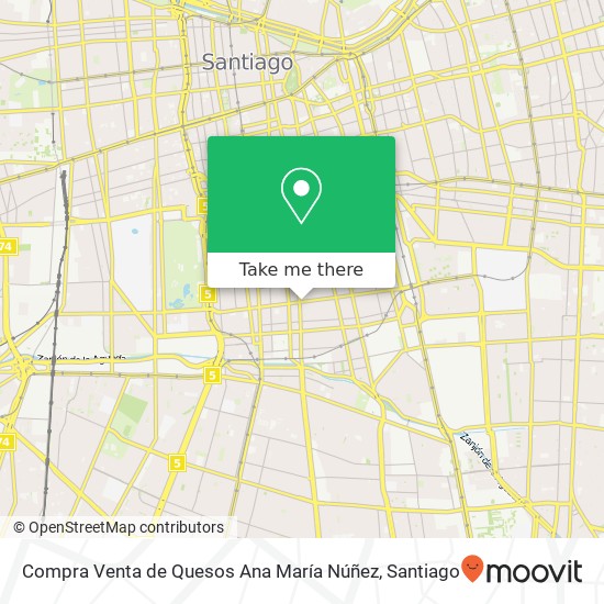 Compra Venta de Quesos Ana María Núñez, Calle Ñuble 8320000 Franklin, Santiago, Región Metropolitana de Santiago map