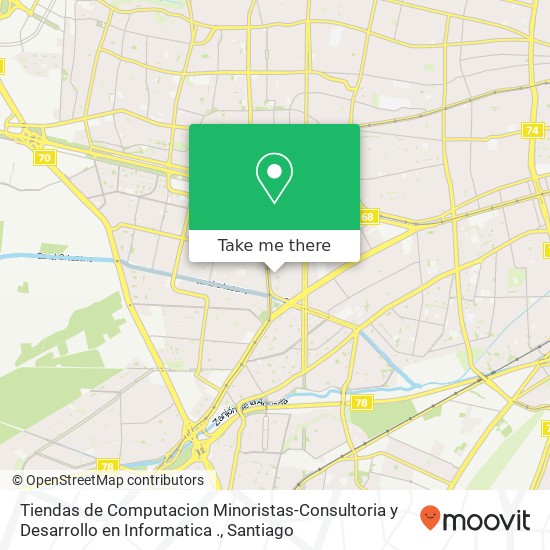 Mapa de Tiendas de Computacion Minoristas-Consultoria y Desarrollo en Informatica ., Pasaje Lago Lleu Lleu 7217 9020000 Pudahuel, Pudahuel, Región Metropolitana de Santiago