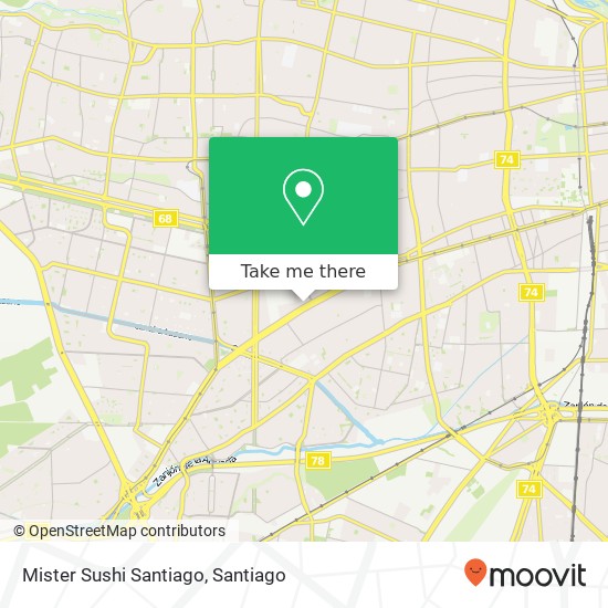 Mapa de Mister Sushi Santiago, Avenida Los Pajaritos 6533 9160000 Estación Central, Estación Central, Región Metropolitana de Sant