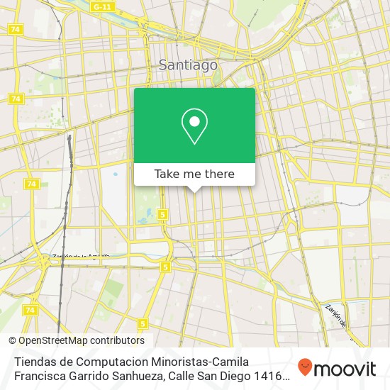 Tiendas de Computacion Minoristas-Camila Francisca Garrido Sanhueza, Calle San Diego 1416 8320000 Victoria, Santiago, Región Metropolitana de Santiago map