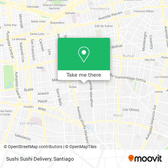Mapa de Sushi Sushi Delivery