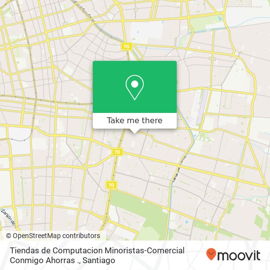 Mapa de Tiendas de Computacion Minoristas-Comercial Conmigo Ahorras ., Calle Los Guindos 6020 7910000 Peñalolén, Peñalolén, Región Metropolitana de Santiago