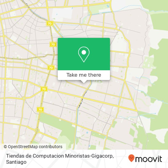 Mapa de Tiendas de Computacion Minoristas-Gigacorp, Pasaje 115 7910000 Peñalolén, Peñalolén, Región Metropolitana de Santiago