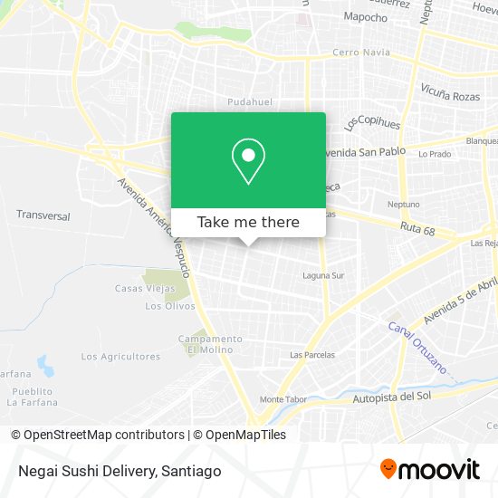Negai Sushi Delivery map