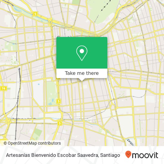 Artesanías Bienvenido Escobar Saavedra, Avenida Santa Rosa 8320000 Bogotá, Santiago, Región Metropolitana de Santiago map