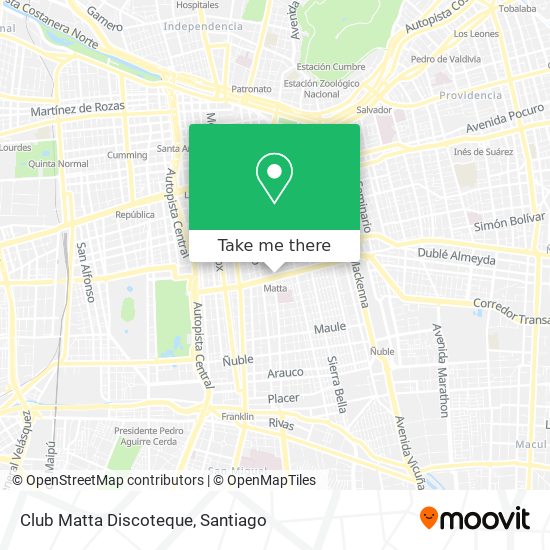 Mapa de Club Matta Discoteque