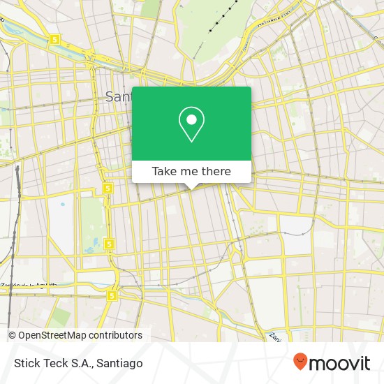 Mapa de Stick Teck S.A., Calle Lira 1106 8320000 Bogotá, Santiago, Región Metropolitana de Santiago